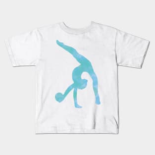 Turquoise Rhythmic Gymnast Ball Kids T-Shirt